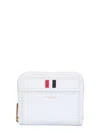 Thom Browne Zipped Wallet In White