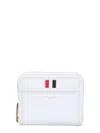 Thom Browne Zipped Wallet In White