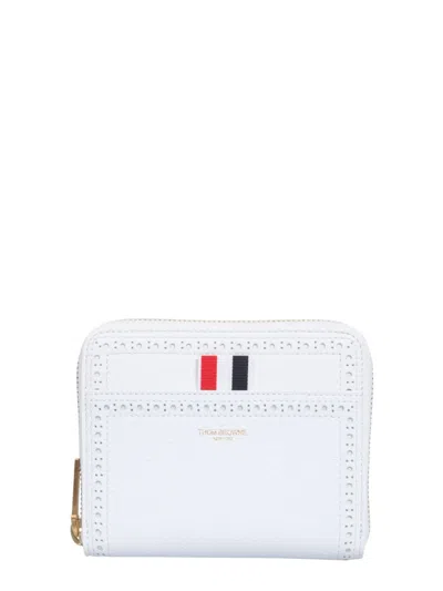 Thom Browne Zipped Wallet In White