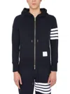 Thom Browne Striped Cotton Sweatshirt In Blue