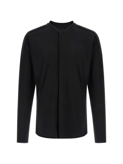Thom Krom Long Sleeve Stand Collar T-shirt In Black