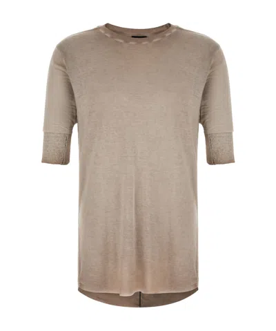Thom Krom 940 Longline Layered T-shirt In Brown