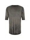 Thom Krom 940 Raw-cut Double-layer T-shirt In Gray