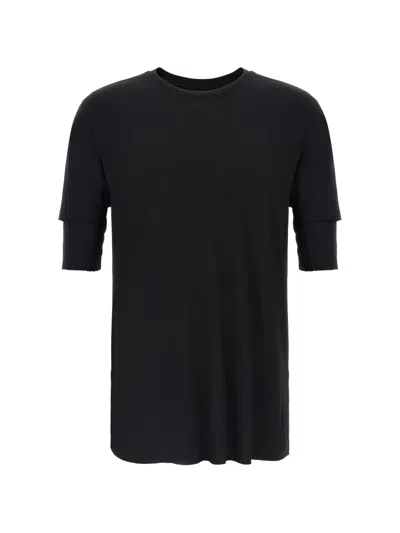 Thom Krom 940 Raw-cut Hem T-shirt In Black