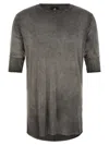 Thom Krom 940 Raw-cut Double-layer T-shirt In Gray