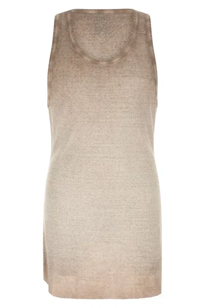 Thom Krom 947 Ribbed Tank Top In Brown