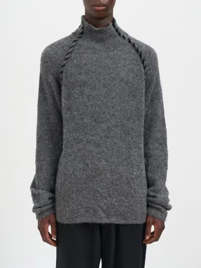Thom Krom Alpaca High Neck Sweater In Gray