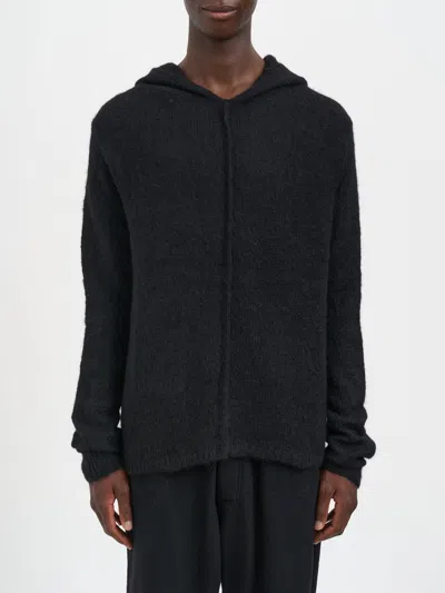 Thom Krom Alpaca Hooded Sweater In Black