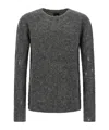 Thom Krom Crew-neck Distressed Sweater In Gray