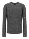 Thom Krom Crew-neck Distressed Sweater In Gray