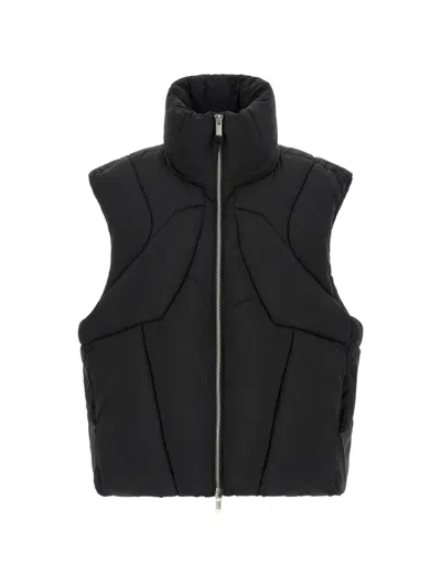Thom Krom Anatomical Quilted Vest In Black