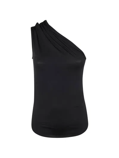 Thom Krom One Shoulder Top In Black