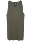Thom Krom Asymmetric-panels Cotton Tank Top In Green