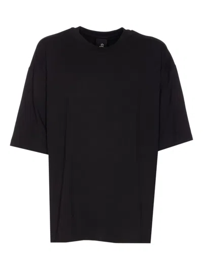 Thom Krom Round Neck Men T-shirt Worked Clothing In Black
