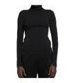 Thom Krom Basic Turtleneck Slim Fit Shirt In Black