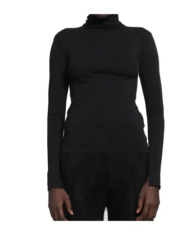 Thom Krom Basic Turtleneck Slim Fit Shirt In Black