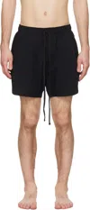 Thom Krom 19 Drawstring Elastic Swim Shorts In Black
