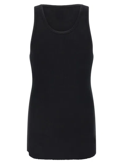 Thom Krom 947 Ribbed Tank Top In Black