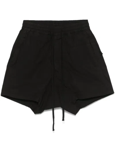 THOM KROM BLACK COTTON BERMUDA SHORTS