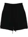 Thom Krom Relaxed Fit Black Bermuda Shorts With Drawstring In Black