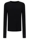 Thom Krom Long Sleeve T-shirt With Hand Gaiters In Black
