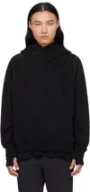 Thom Krom Ribbed-trim Long-sleeve Hoodie In Black