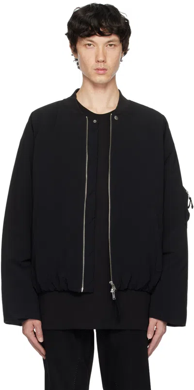 Thom Krom Black M Sj 654 Bomber Jacket