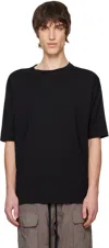 Thom Krom Contrast-stitch Short-sleeve T-shirt In Black