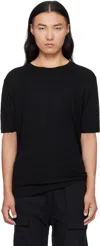 Thom Krom Oversized Patched Print Cotton-modal Stretch Jersey T-shirt In Black
