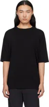 Thom Krom Oversized Patched Print Cotton-modal Stretch Jersey T-shirt In Black