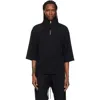 Thom Krom Ms 196 Oversized Half-zip Sweatshirt In Black