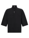 Thom Krom Ms 196 Oversized Half-zip Sweatshirt In Black