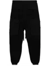 Thom Krom Black Trousers With Elasticated Drawstring Waistband In Black