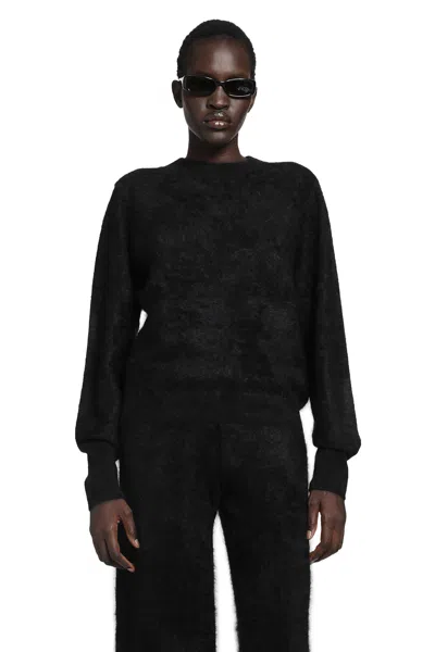 Thom Krom Brushed Cashmere Sweater In Black