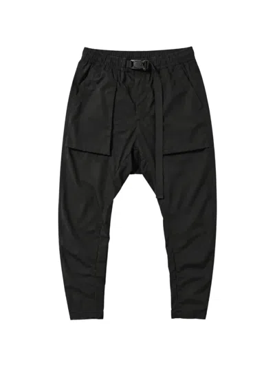 Thom Krom Buckle-fastening Drop-crotch Trousers In Black
