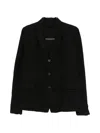 Thom Krom Button-front Blazer In Black