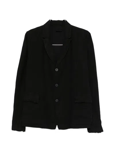 Thom Krom Button-front Blazer In Black