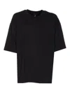 Thom Krom Crewneck Elasticated T-shirt In Black
