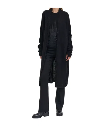 Thom Krom Cardigan Lungo Oversize In Black