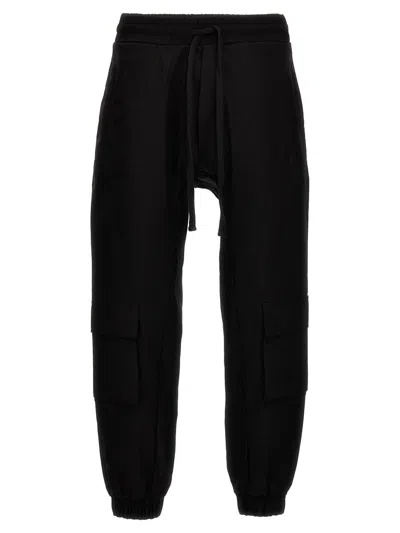 Thom Krom Drop-crotch Tapered-leg Trousers In Black