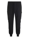 Thom Krom Cargo Pocket Elasticated Trousers In Black
