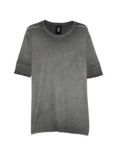 Thom Krom Cold-dye Ribbed-trim T-shirt In Gray
