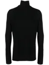 Thom Krom Contrast-stitching Knit Jumper In Black