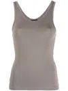 Thom Krom Contrast-stitching Top In Grey