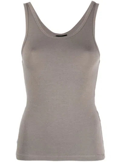 Thom Krom Contrast-stitching Top In Grey