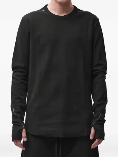Thom Krom Contrast-stitch Long-sleeve T-shirt In Black