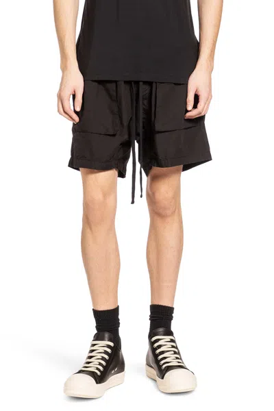 Thom Krom Cotton Canvas Drawstring Shorts In Black