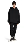 Thom Krom Cotton Jersey Hoodie With Hand Gaiters In Black