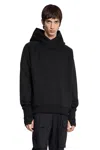 Thom Krom Cotton Jersey Wrap Hoodie In Black
