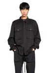 Thom Krom Cotton Nylon Canvas Pocket Shirt In Black